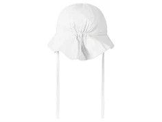 Hvid bomuldssolhat med UV beskyttelse til børn fra Name It 13226582 bright white bagfra